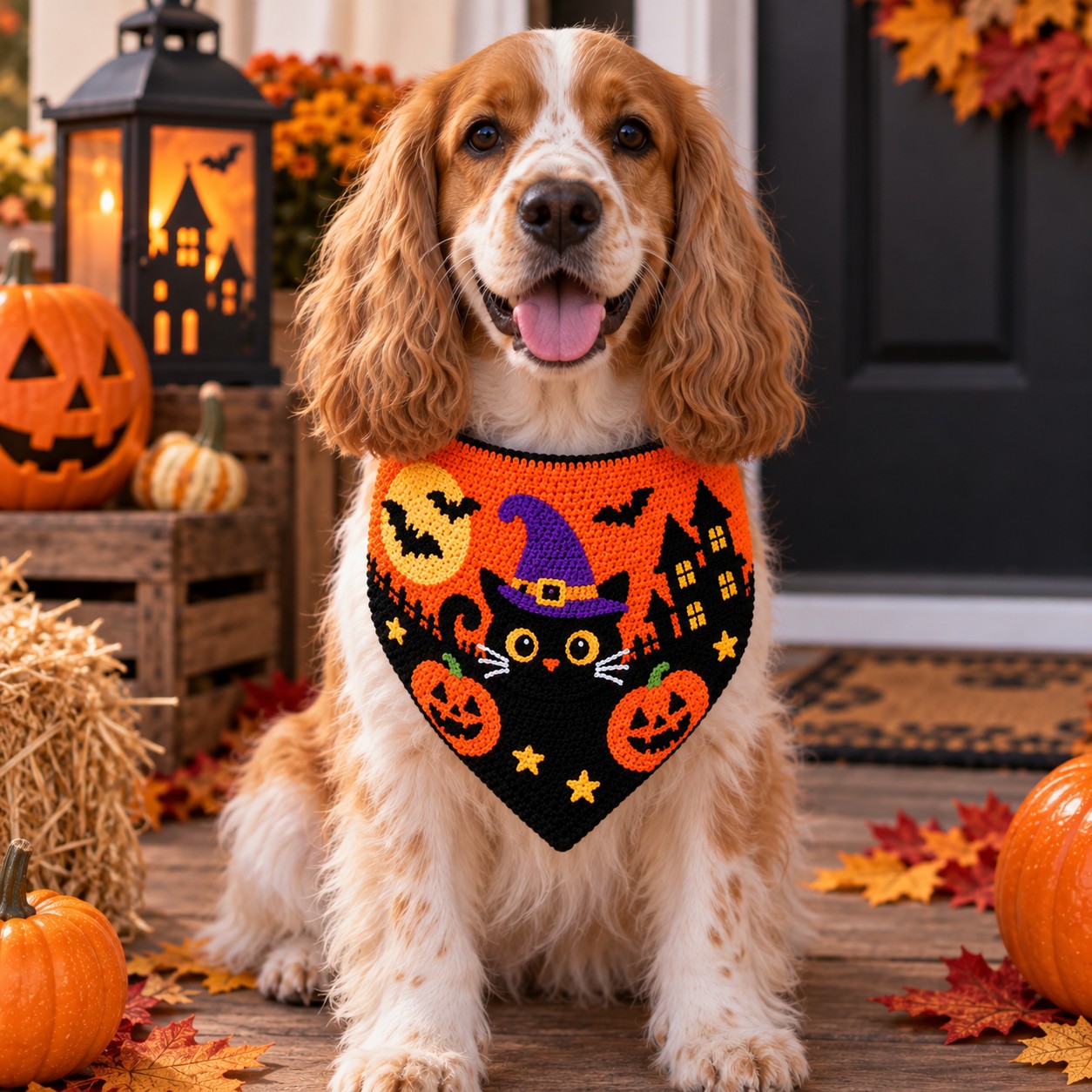 Bandana Artigianale Dolce Spooky per Cani